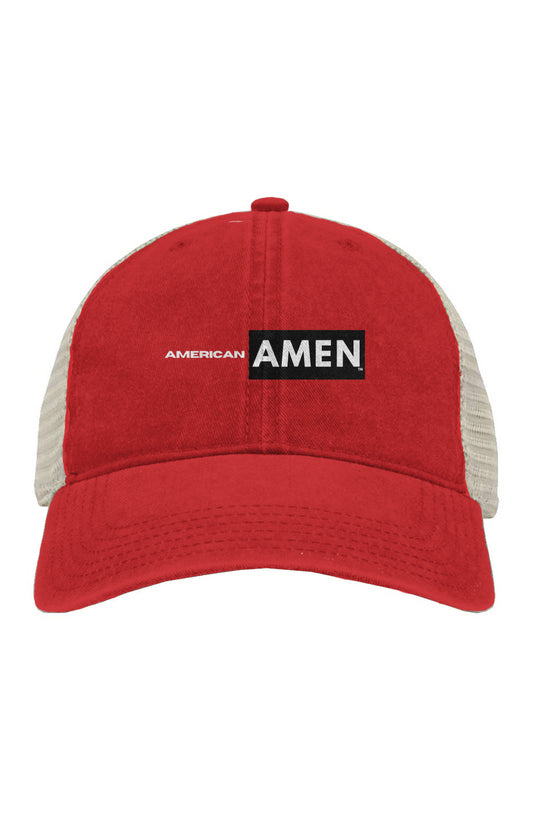 Pigment-Dyed Trucker Cap Red